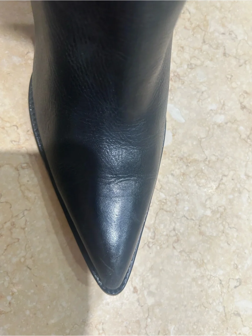 Leather House of Dereon Black Studded Knee-High Women's Boots